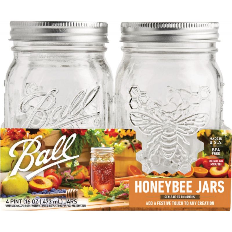 Ball Honeybee Keepsake Canning Jar 16 Oz.