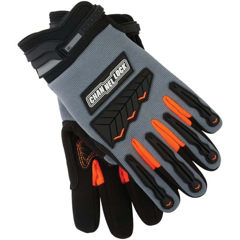 Channellock Heavy-Duty Demolition Glove L, Gray &amp; Orange