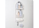 Zenith Frosted Plastic Shower Caddy Frosted Clear