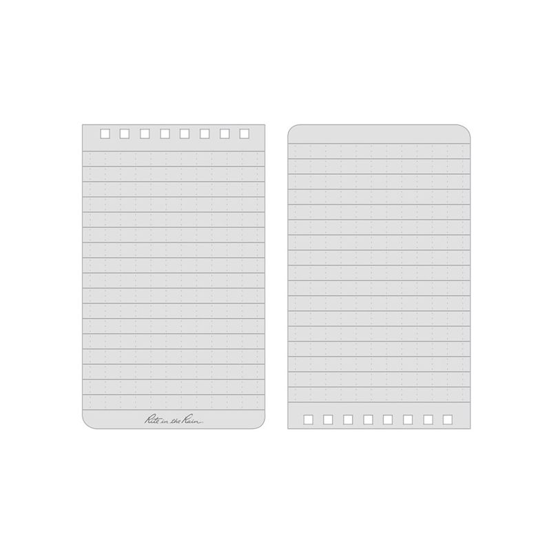 Rite in the Rain OR35 Pocket Sized Notebook, Universal Pattern Sheet, 3 x 5 in Sheet, 50-Sheet, Gray Sheet