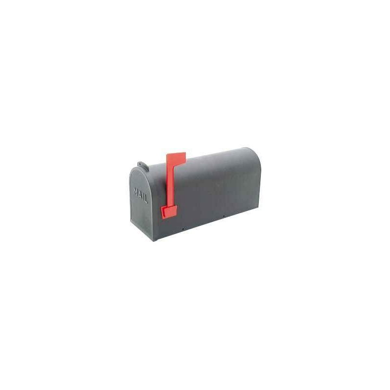 Pro-Df P9222N Curbside Mailbox, Plastic, 7 in W, 19-1/2 in D, 10 in H, Black Black
