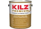KILZ 3 Premium Water-Base Interior/Exterior Sealer Stain Blocking Primer White, 1 Gal.