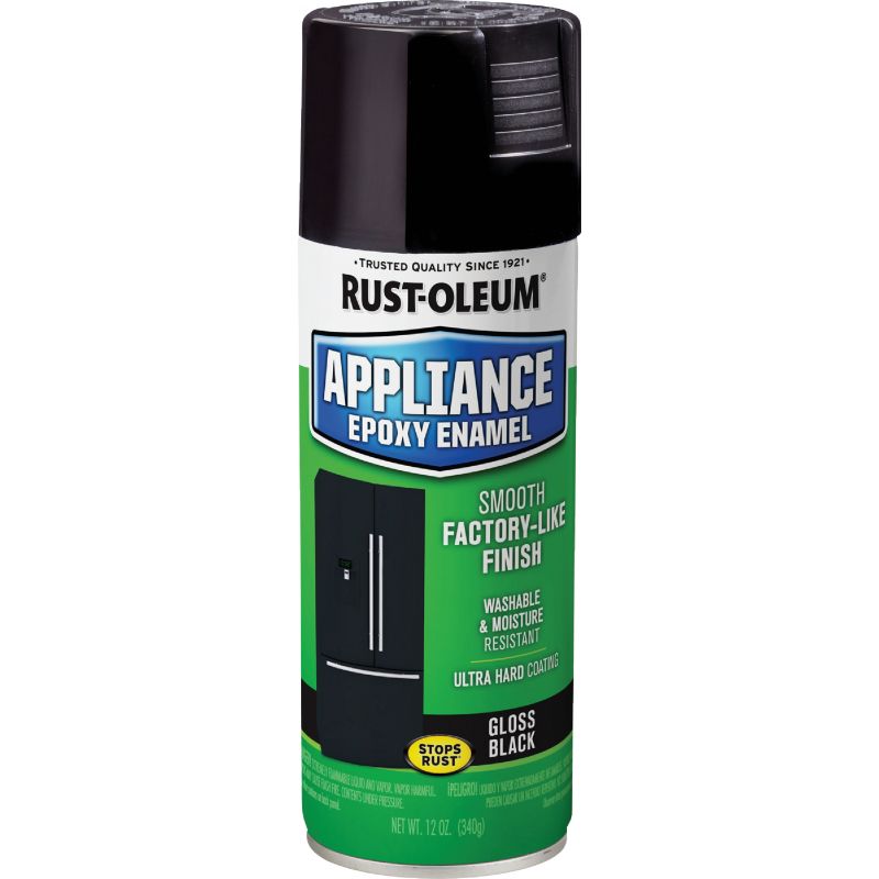 Rust-Oleum Epoxy Appliance Spray Paint Black, 12 Oz.