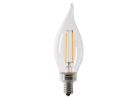 Feit Electric CFC60/950CA/FIL/6 LED Bulb, Decorative, Flame Tip Lamp, 60 W Equivalent, E12 Lamp Base, Dimmable
