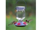 Perky-Pet 9101-2 Bird Feeder, Top-Fill, 16 oz, Nectar, 5-Port/Perch, Glass/Plastic, Lavender, 7-3/4 in H Lavender