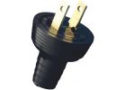Leviton Round Cord Plug Black, 15A