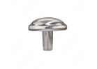 Richelieu BP0218195 Cabinet Knob, 15/16 in Projection, Metal, Brushed Nickel 1-3/32 In Dia, Traditional