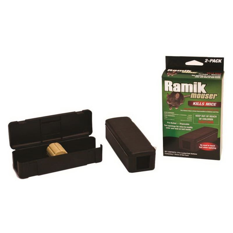 Ramik 000600 Mouser Bait Station, Solid, Characteristic, Mild, Green, 1 oz Package, Pack Green