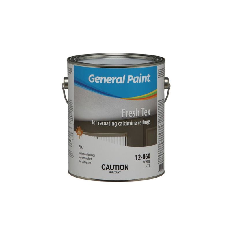 General Paint 12-060-16 Ceiling Paint, Flat, White, 1 gal White (Pack of 4)