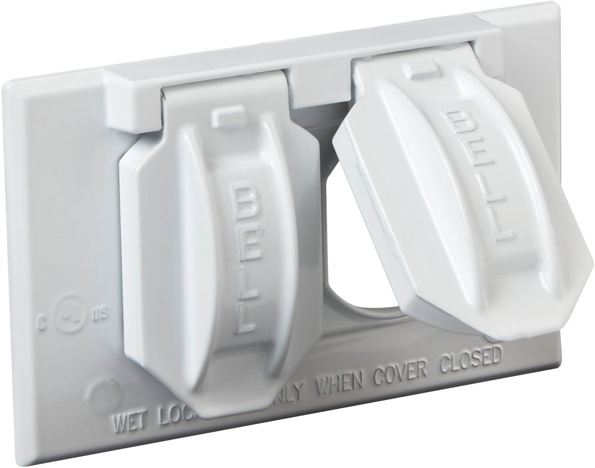 Details about   Bell Outdoor 2-Gang Device Cover 5148-0  2 Duplex Receptacles 