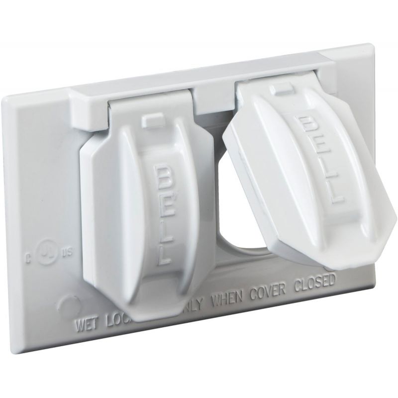 Bell Horizontal Mount Weatherproof Outdoor Outlet Cover