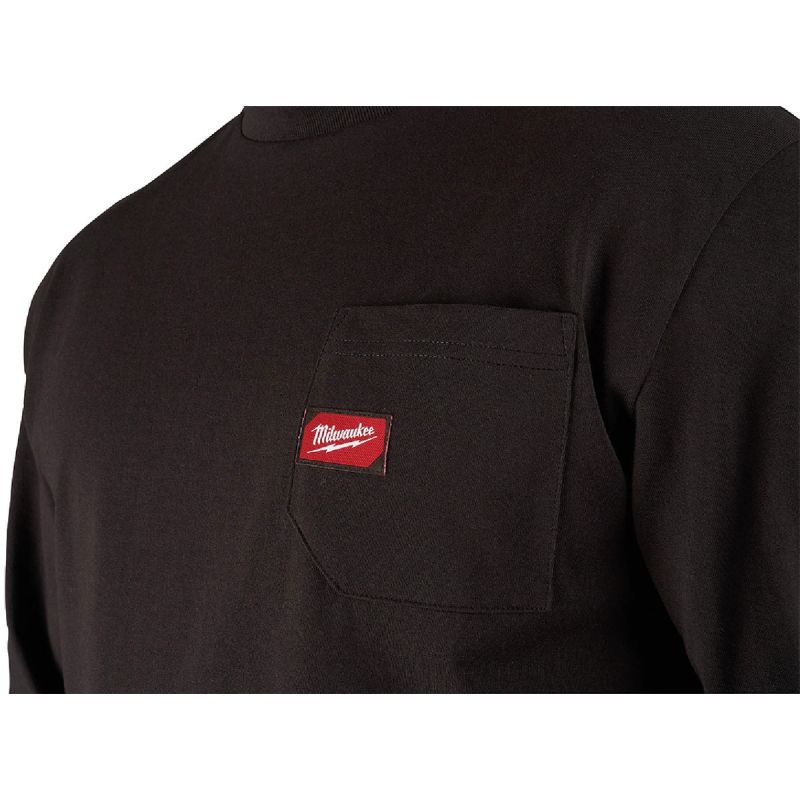 Milwaukee Heavy-Duty Pocket Long Sleeve Shirt S, Black
