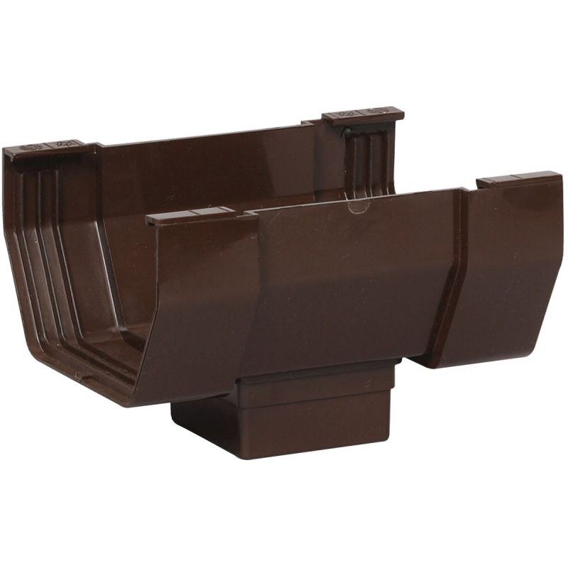 Amerimax Contemporary Gutter Drop Outlet Brown