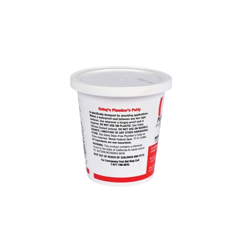 Oatey 31166 Plumbers Putty, Solid, Off-White, 14 oz Off-White