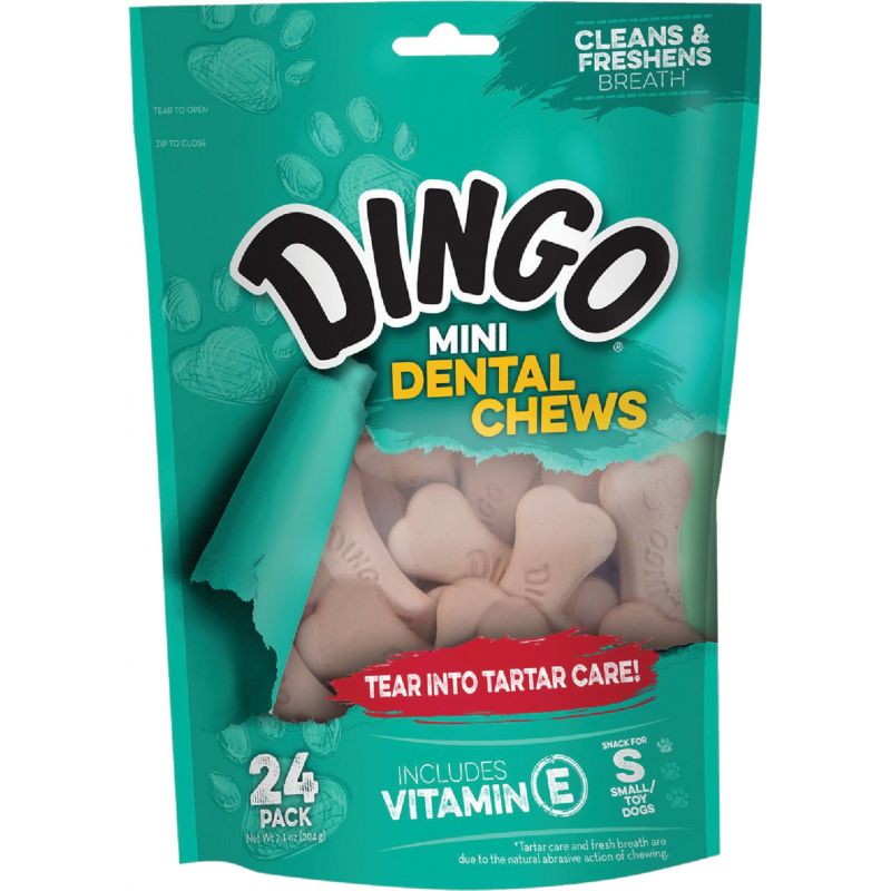 Dingo Dental Rawhide Chew Dog Treats 9.6 Oz.
