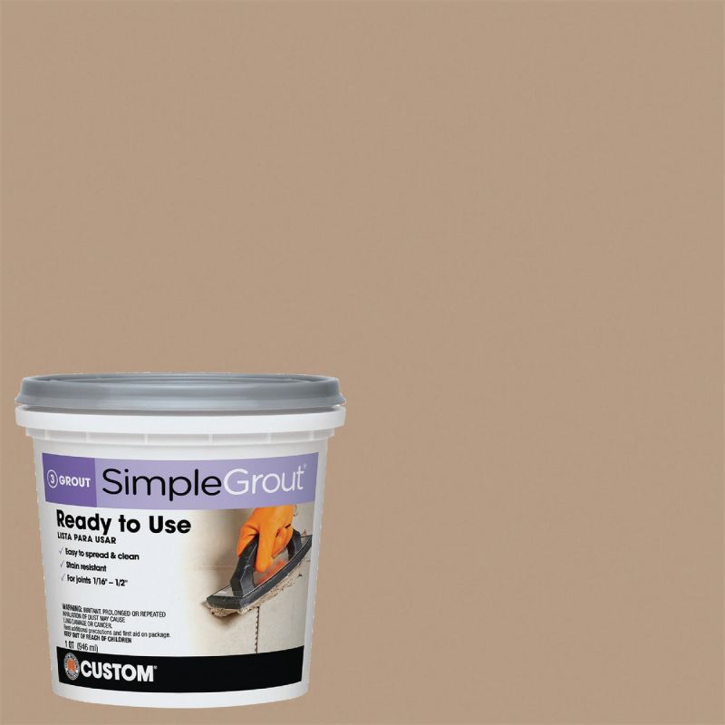 Custom Building Products Simplegrout Tile Grout Quart, Haystack