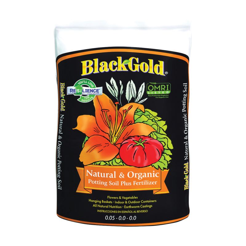 sun gro BLACK GOLD 1402040 2 CFL P Potting Mix, 2 cu-ft Coverage Area, Granular, Brown/Earthy, 40 Bag Brown/Earthy