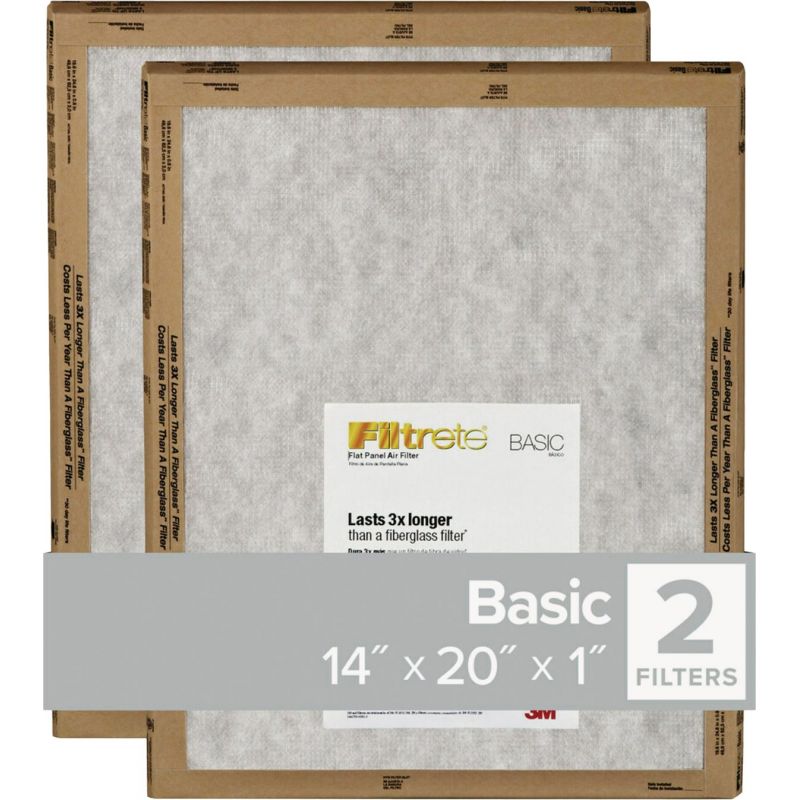 3M Filtrete Residential MPR Flat Panel Furnace Filter 14 In. X 20 In. X 1 In. (Pack of 24)