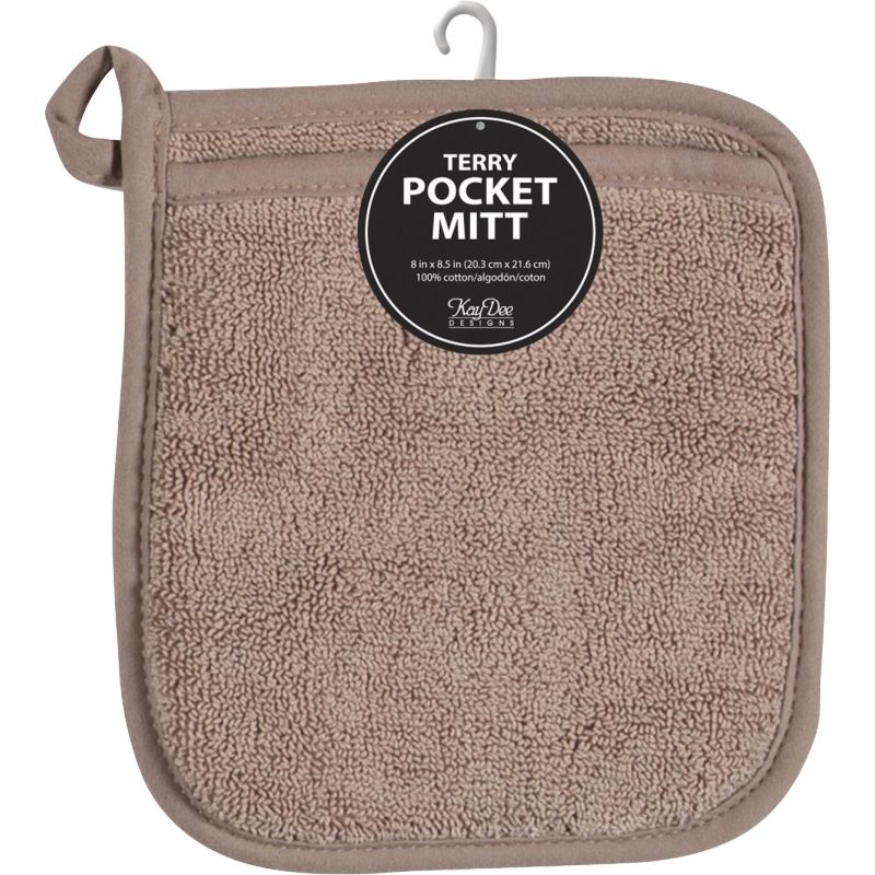 Kay Dee Designs Pocket Oven Mitt 7.5 In. X 8 In., Taupe (Pack of 6)