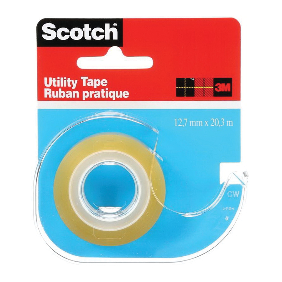 Scotch® Double Sided Tape, 136-NA, 1/2 in x 6.9 yd (12.7 mm x 6.3 m)
