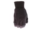 Boss B62011-L12P Work Gloves, L, Straight Thumb, Slip-On Cuff, Jersey, Brown L, Brown