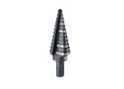 Milwaukee 48-89-9212 Step Drill Bit, 7/8 to 1-3/8 in Dia, 3-1/16 in OAL, Straight Flute, 2-Flute, 1/4 in Dia Shank