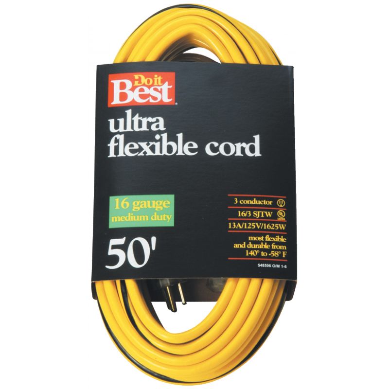Do it Best 16/3 Medium-Duty Extension Cord Yellow, 13