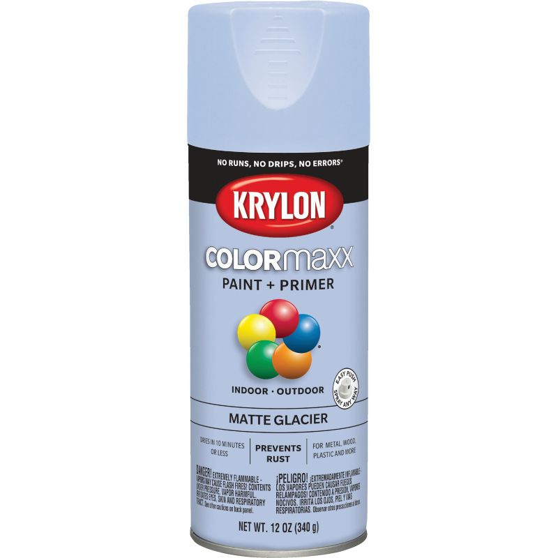 Krylon ColorMaxx Spray Paint + Primer Glacier, 12 Oz.