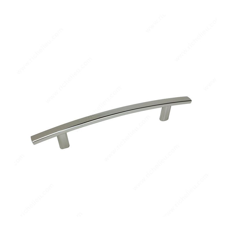 Richelieu BP650128180 Drawer Pull, 7-25/32 in L Handle, 1-7/32 in Projection, Metal, Polished Nickel Gray, Transitional