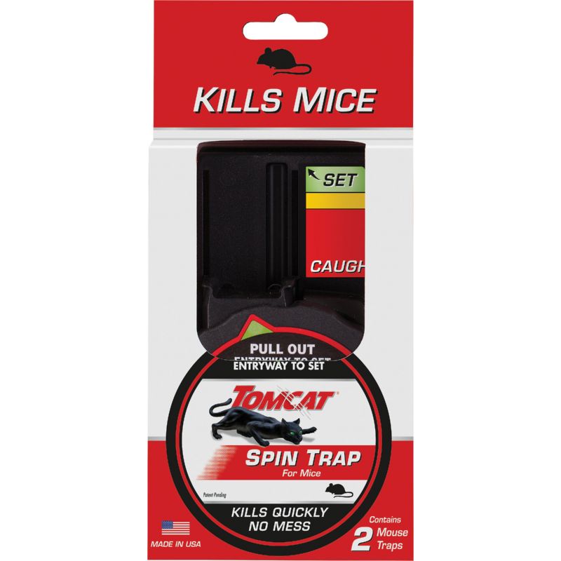  d-CON No View, No Touch Covered Mouse Trap, 2 Traps : Rodent  Traps : Patio, Lawn & Garden