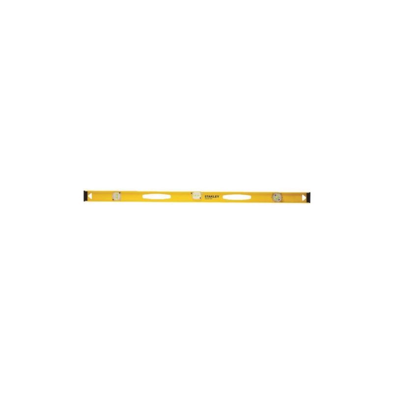 Stanley 42-324 I-Beam Level, 24 in L, 3-Vial, 1-Hang Hole, Non-Magnetic, Aluminum, Black/Yellow Black/Yellow