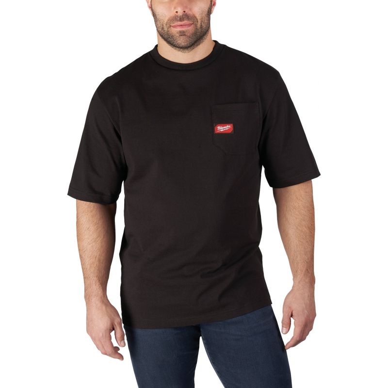 Milwaukee Heavy-Duty Pocket T-Shirt 2XL, Black