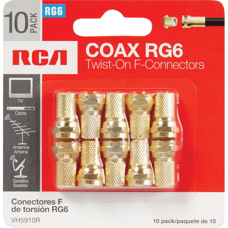 RCA RG6 Twist-On Coaxial F-Connector