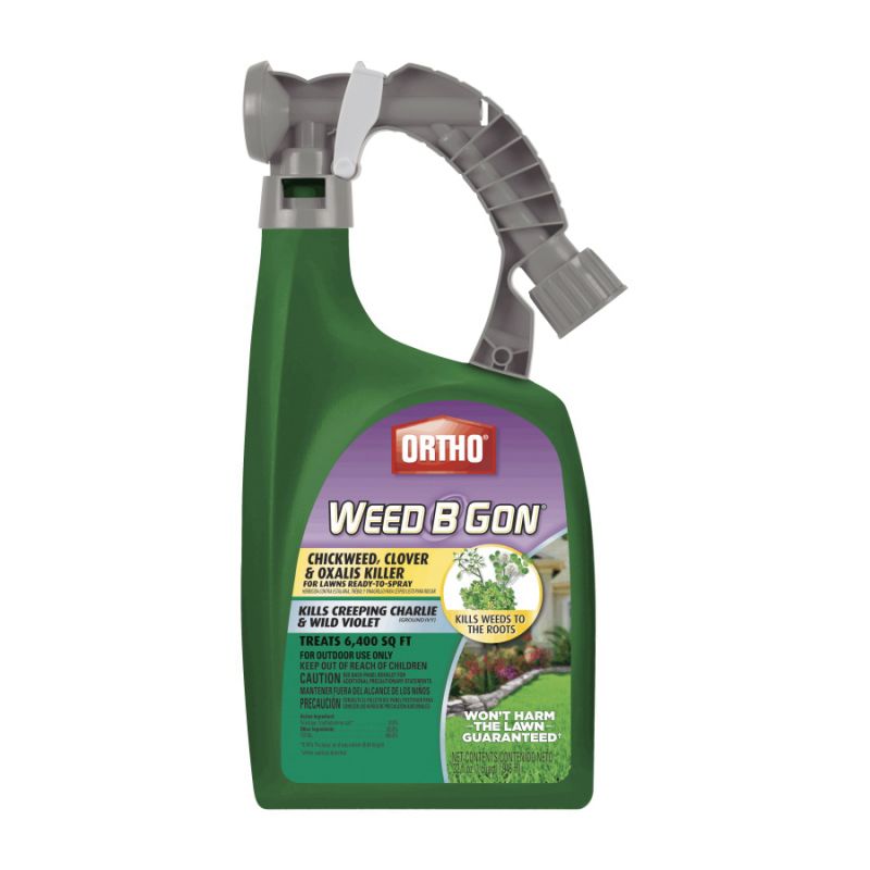 Ortho Weed B Gon 0398710 Weed Killer Concentrate, Liquid, Spray Application, 32 oz Bottle Clear