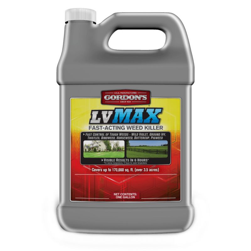 Gordon&#039;s LV MAX 8831072 Fast-Acting Weed Killer, Liquid, Pump-Up Sprayer, Tow-Behind Sprayer Application, 1 gal White