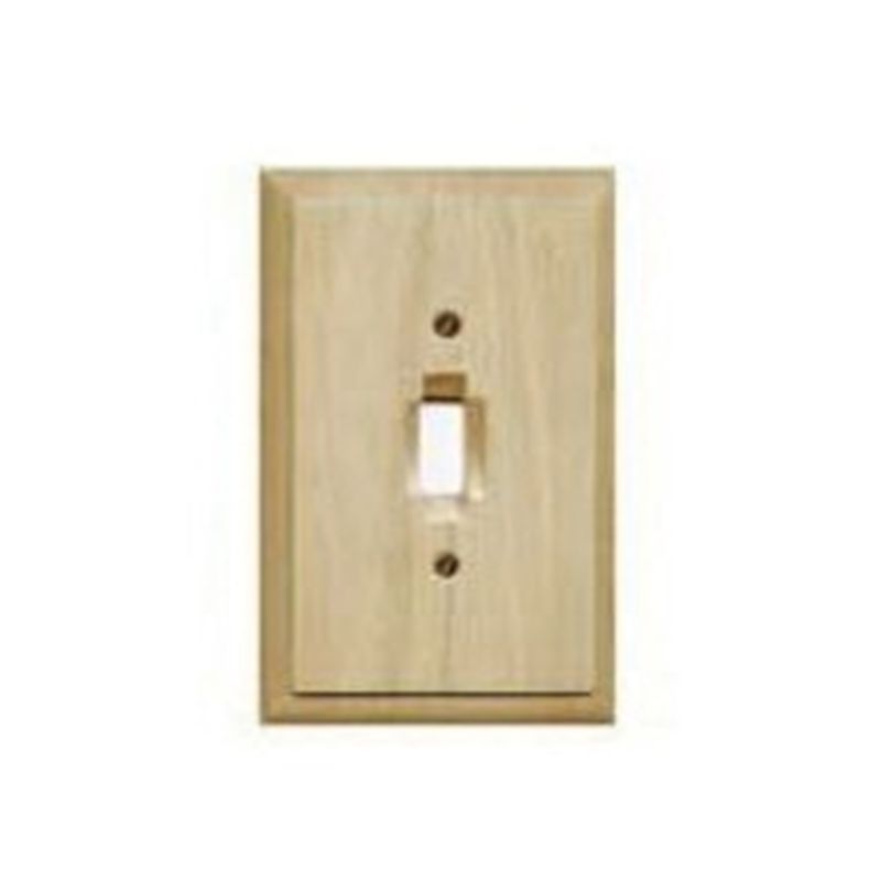 Atron Traditional Series 4-411T Wallplate, 4-3/4 in L, 3 in W, 1-Gang, Wood
