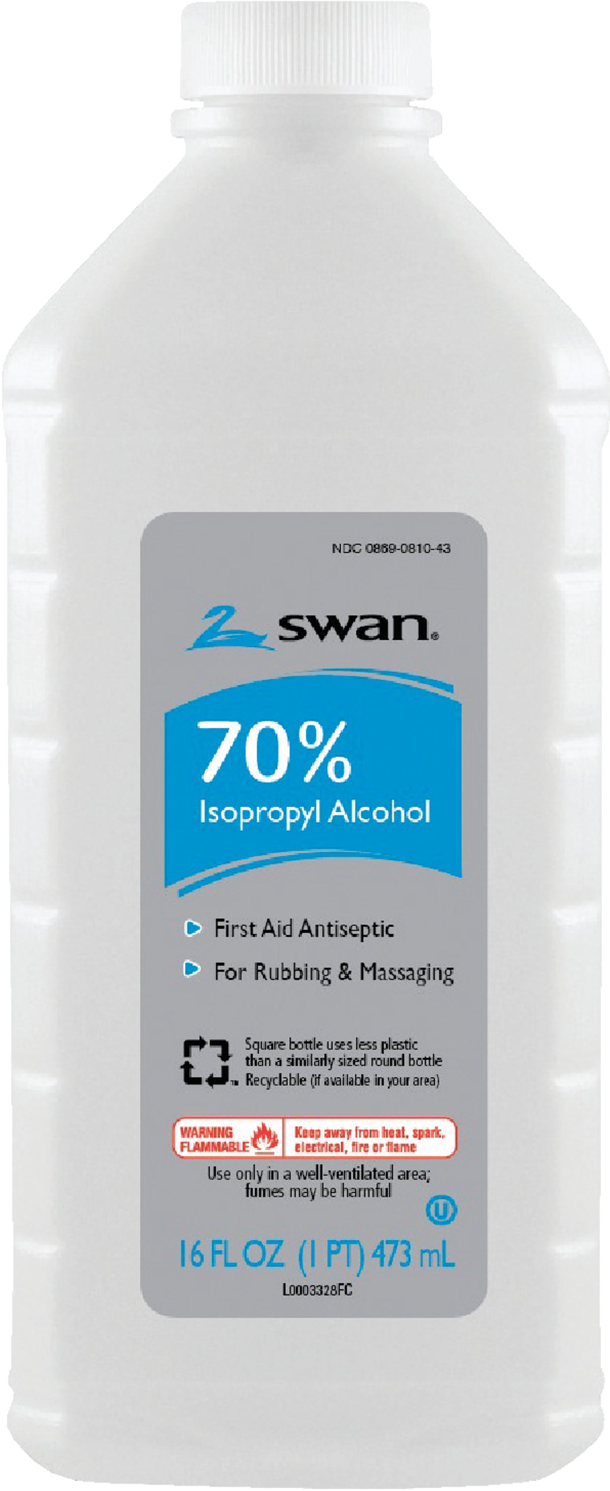 Buy Swan 70 Isopropyl Rubbing Alcohol 16 Oz.