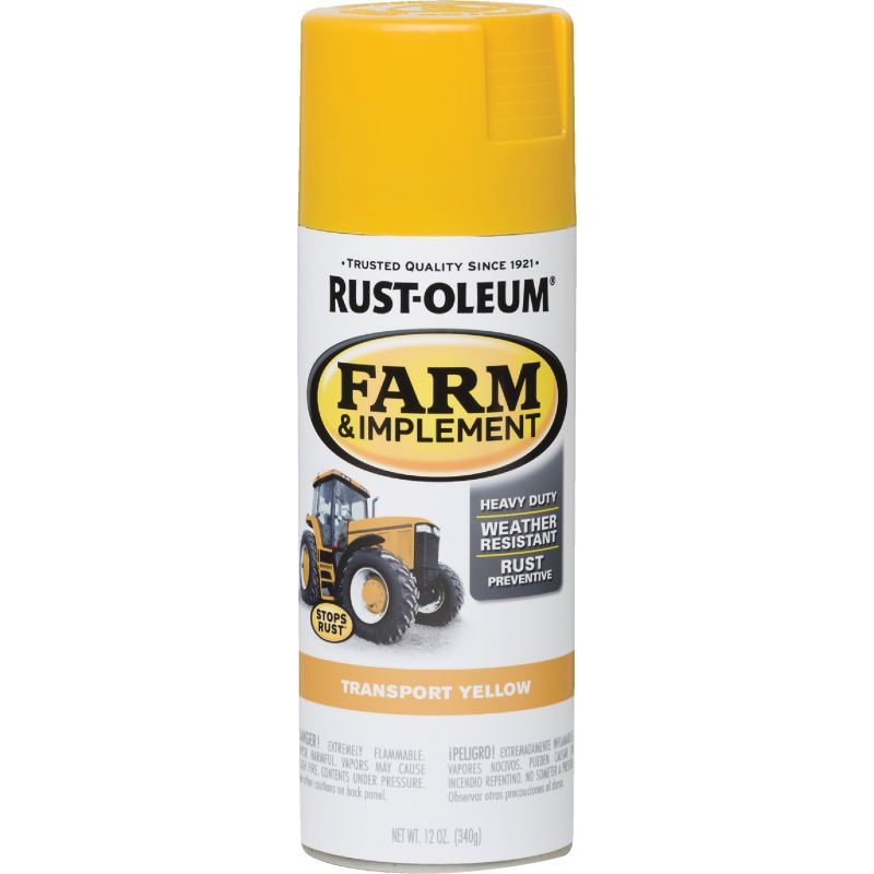 Rust-Oleum Farm &amp; Implement Spray Paint Transport Yellow, 12 Oz.