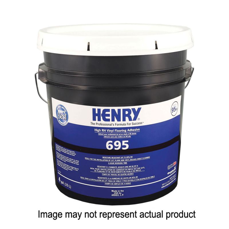 Henry 695 Series 32079 Flooring Adhesive, Paste, Mild, 1 gal (Pack of 4)