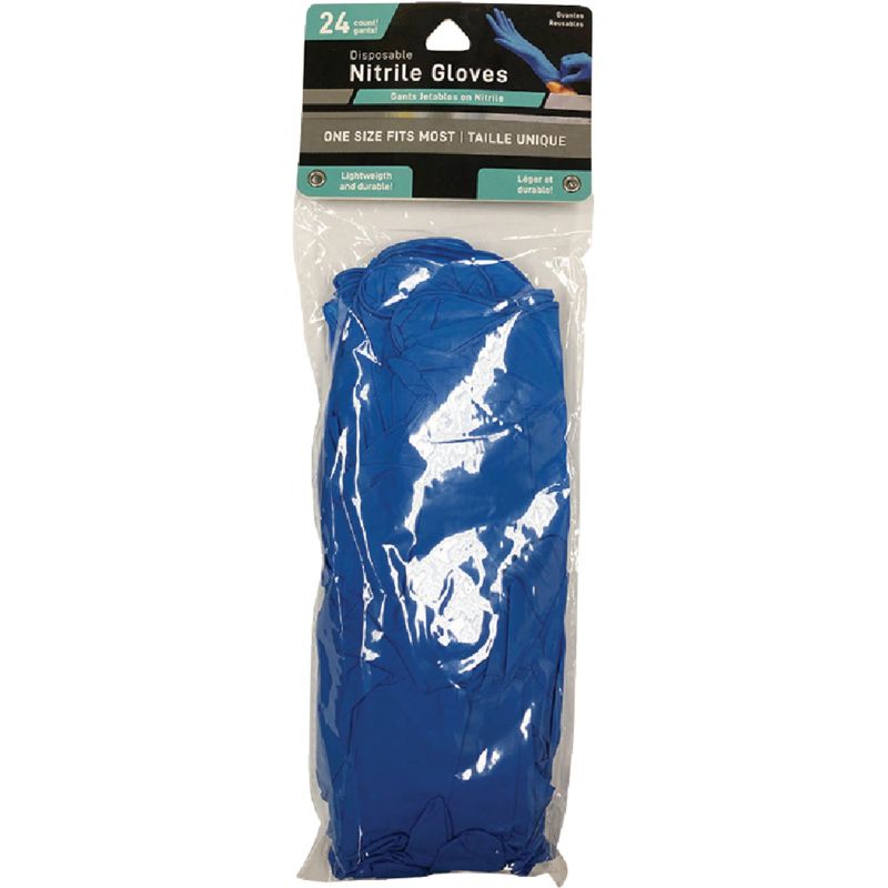 Brite Concepts Nitrile Disposable Gloves 1 Size Fits Most, Blue (Pack of 6)