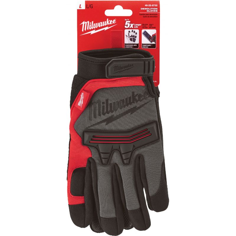Milwaukee Demolition Work Glove L, Red &amp; Black