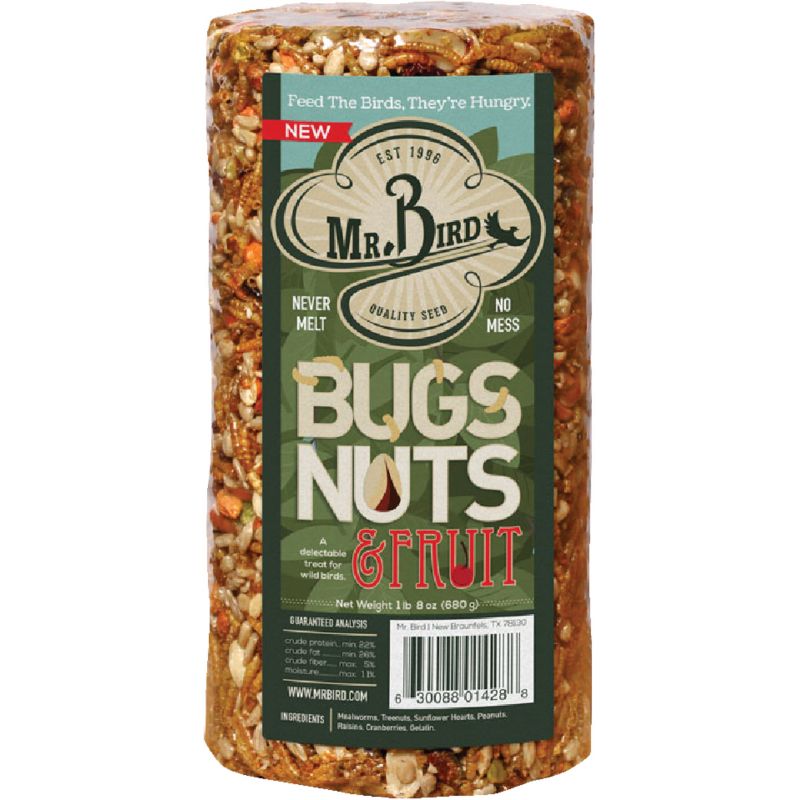Mr. Bird Bugs, Nuts, &amp; Fruit Wild Bird Seed Log (Pack of 6)