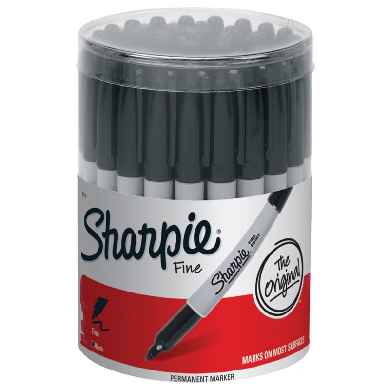 Sharpie 35010 Permanent Marker, Fine Lead/Tip, Black Lead/Tip (Pack of 36)