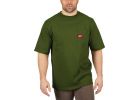Milwaukee Heavy-Duty Pocket T-Shirt S, Olive Green