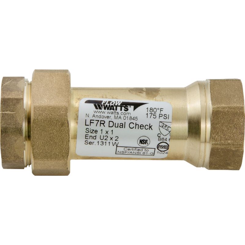 Watts Dual Check Low Lead Backflow Preventer 1 In.