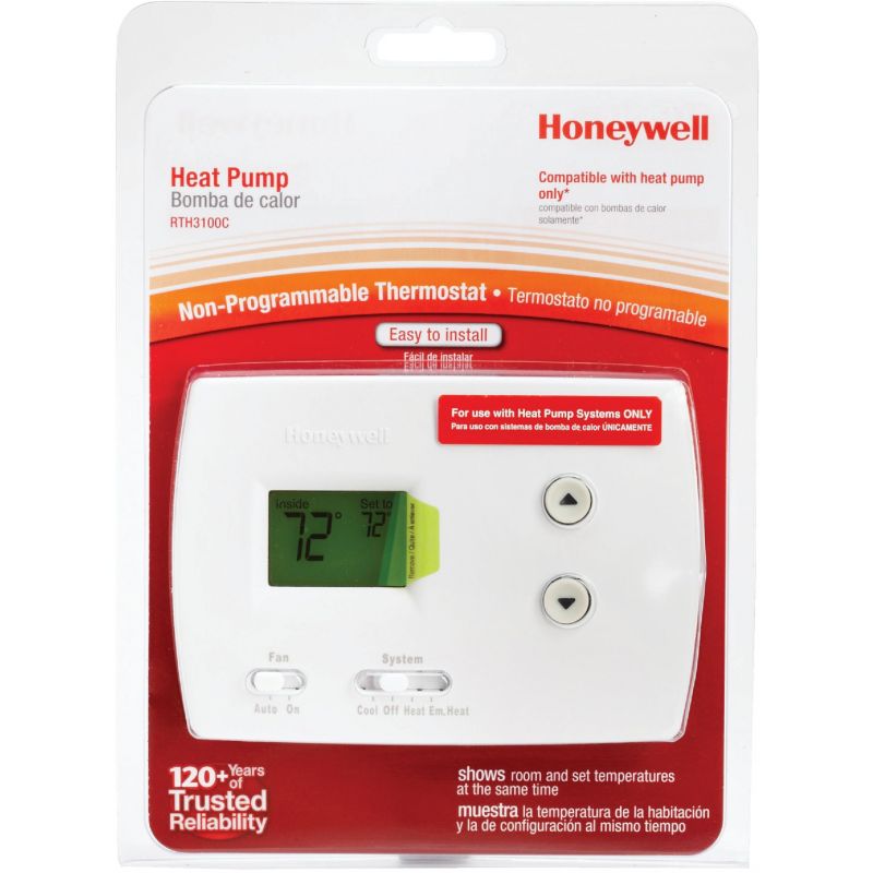 Honeywell Mercury-Free Heat Pump Thermostat