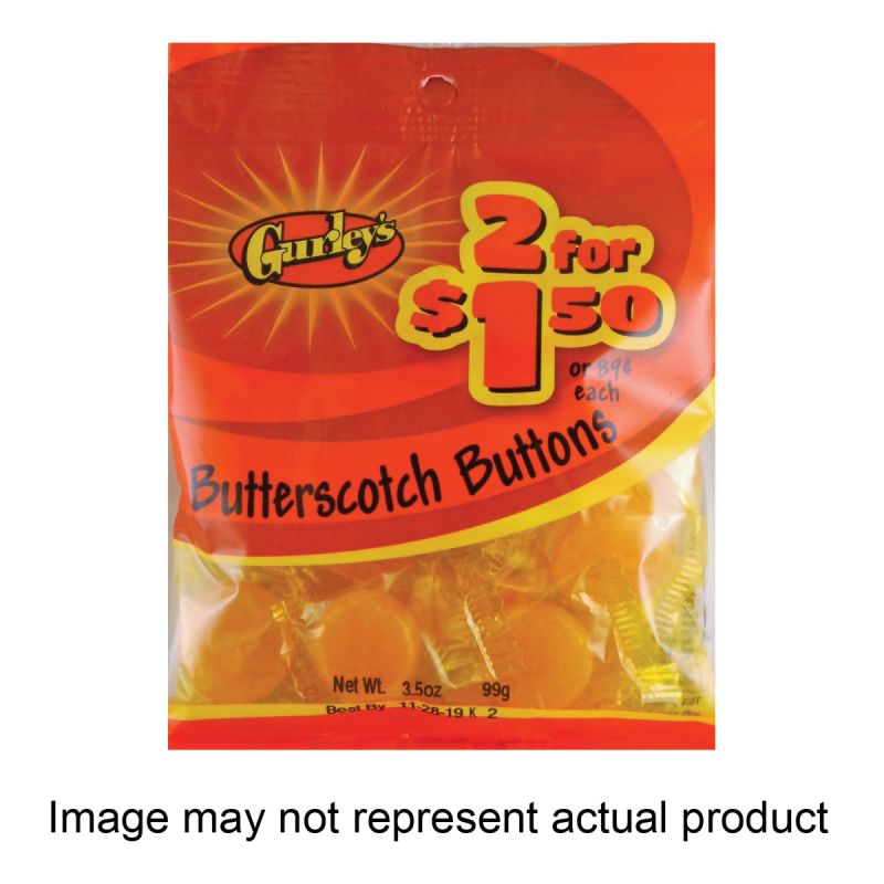 Gurley&#039;s 743773 Candy, Butterscotch Button Flavor, 6 oz