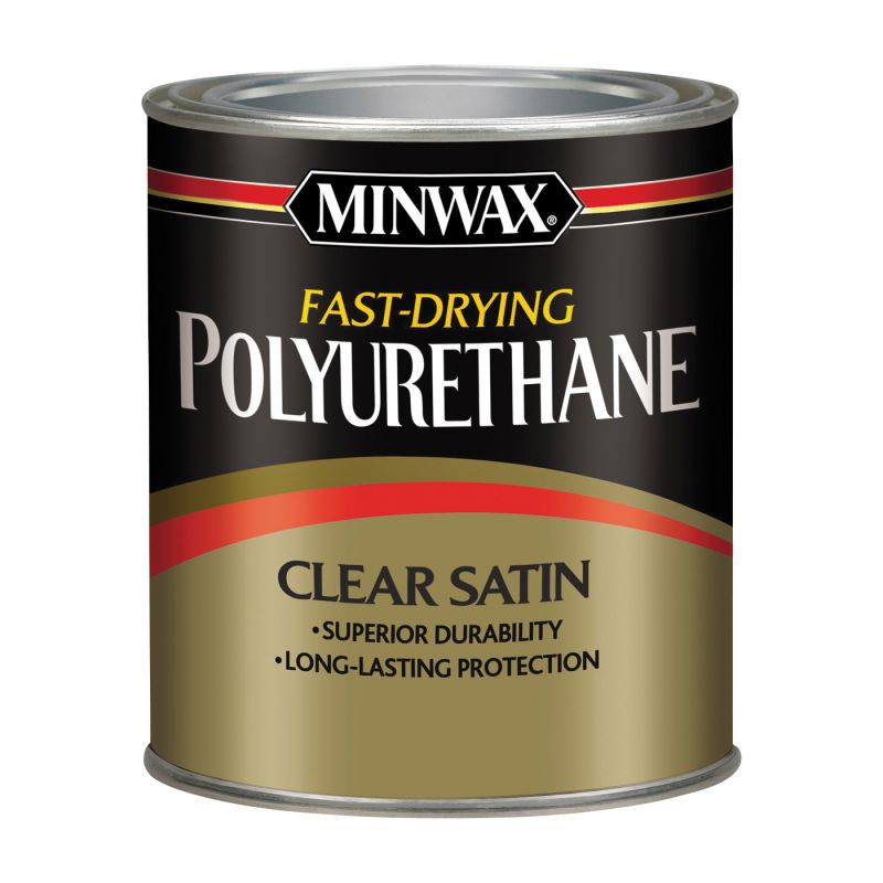 Minwax 63010444 Polyurethane, Liquid, Clear, 1 qt, Can Clear