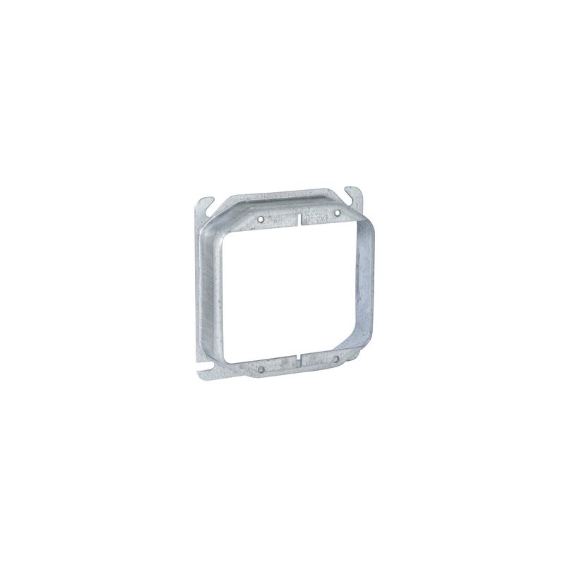 RACO 780 Electrical Box Cover, 4 in L, 4 in W, Square, 2 -Gang, Steel, Galvanized