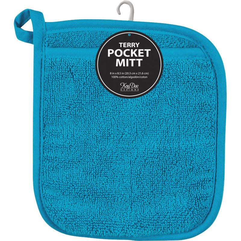 Kay Dee Designs Pocket Oven Mitt 7.5 In. X 8 In., Peacock Blue (Pack of 6)